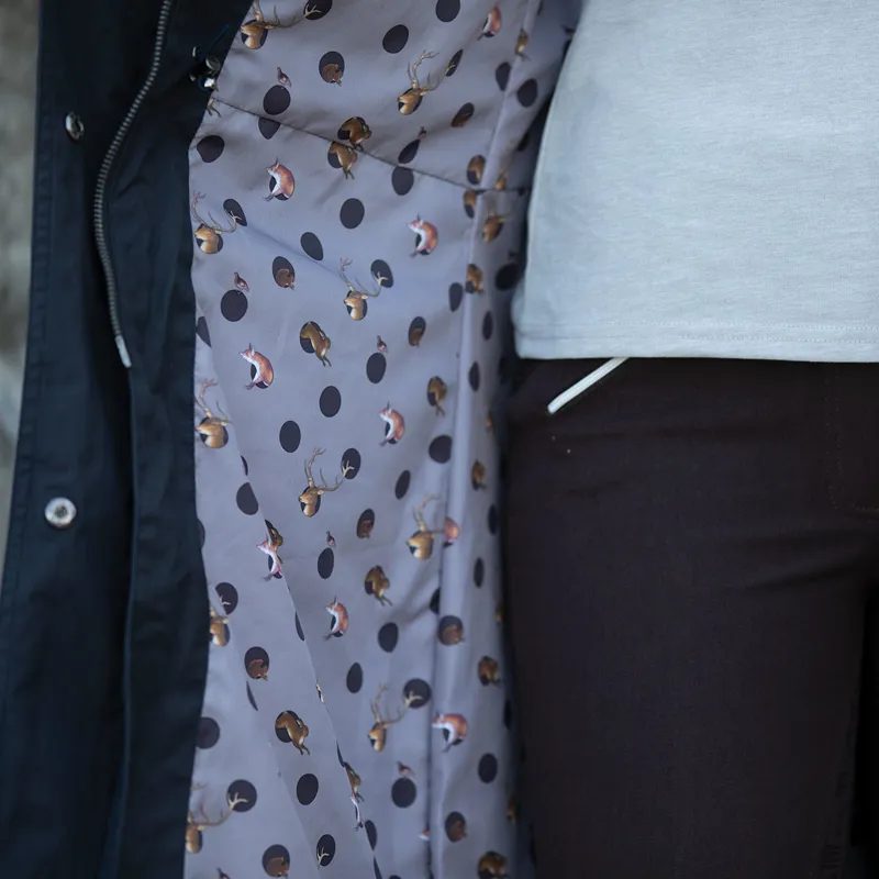 Equetech Ladies Venture Waterproof Trench Coat Navy-6